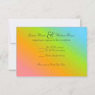 Rainbow Blend - RSVP Card