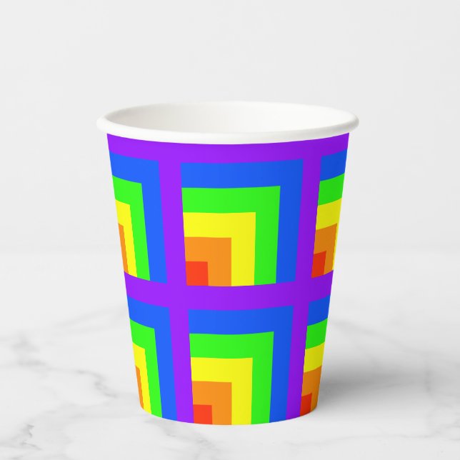 Rainbow Block Party Cups - set 3 (Front)