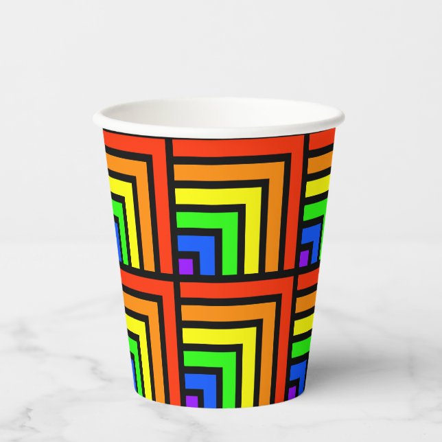 Rainbow Blocks Party Cups - set 1 (Front)