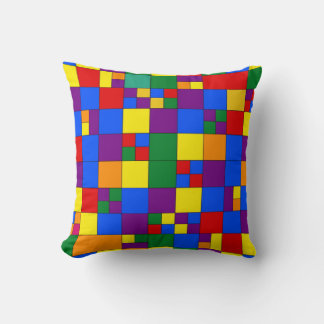 Rainbow Blocks Throw Cushion