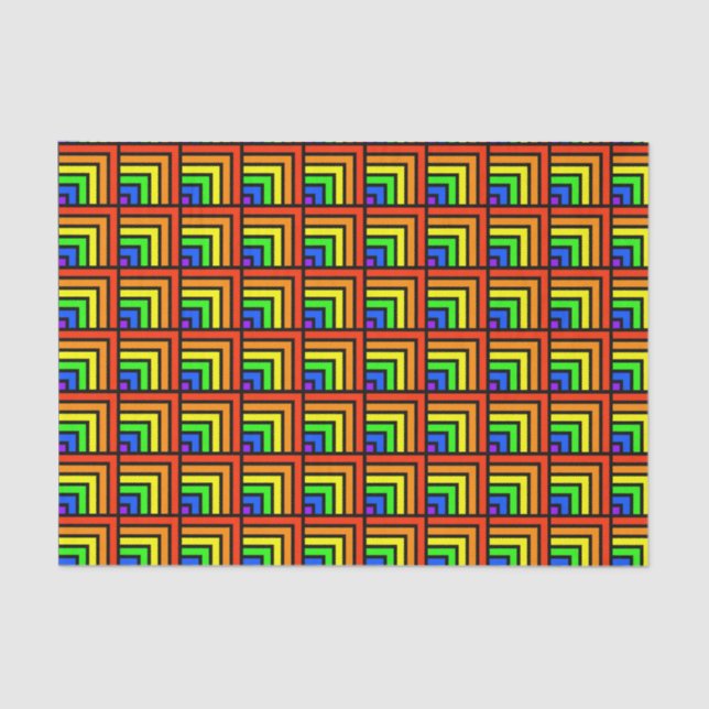 Rainbow Blocks Tissue Paper (Front)