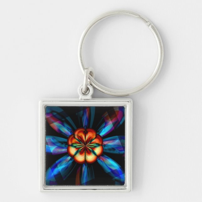 Rainbow Bloom Key Ring (Front)
