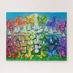 Rainbow Bluebonnets Jigsaw Puzzle