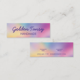 Rainbow Blur Clothing Jewellery Price Size Hang Ta Mini Business Card