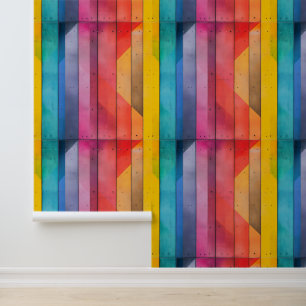 Rainbow Board Pattern Wallpaper