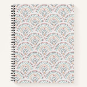 Rainbow Boho Pastel Ruled Notebook