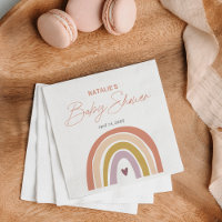 Rainbow Boho Peach Purple Baby Shower