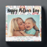 Rainbow Boho Photo Calligraphy Mother’s Day Gift Plaque<br><div class="desc">Rainbow Boho Photo Calligraphy Mother’s Day Gift plaque perfect as a gift to your mum,  mama or mummy this Mother’s Day.</div>