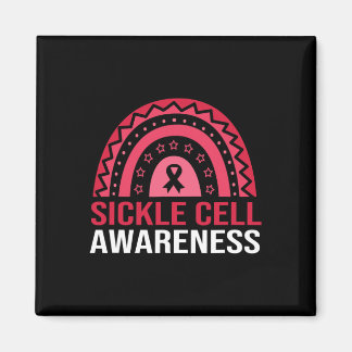 Rainbow Boho Wear Burgundy Sickle Cell Awareness Magnet