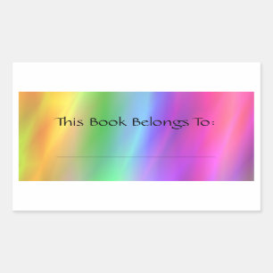 Rainbow Bookplate Sticker