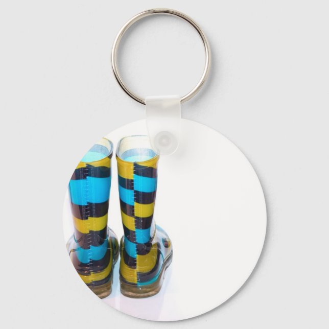 Rainbow Boots Key Ring (Front)