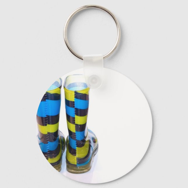 Rainbow Boots Key Ring (Front)