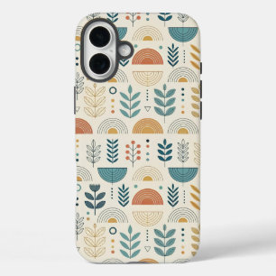 Rainbow Botanical Minimalist iPhone 16 Plus Case