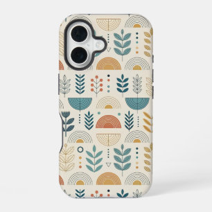 Rainbow Botanical Minimalist iPhone 16 Case