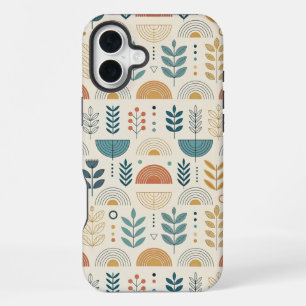 Rainbow Botanical Minimalist iPhone 16 Plus Case