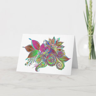 rainbow bouquet greeting card