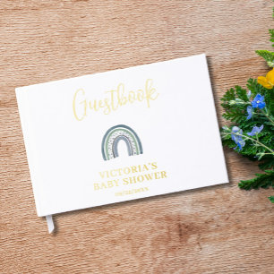  Rainbow Boy Baby Shower Guest Book
