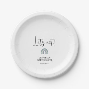  Rainbow Boy Baby Shower Paper Plate