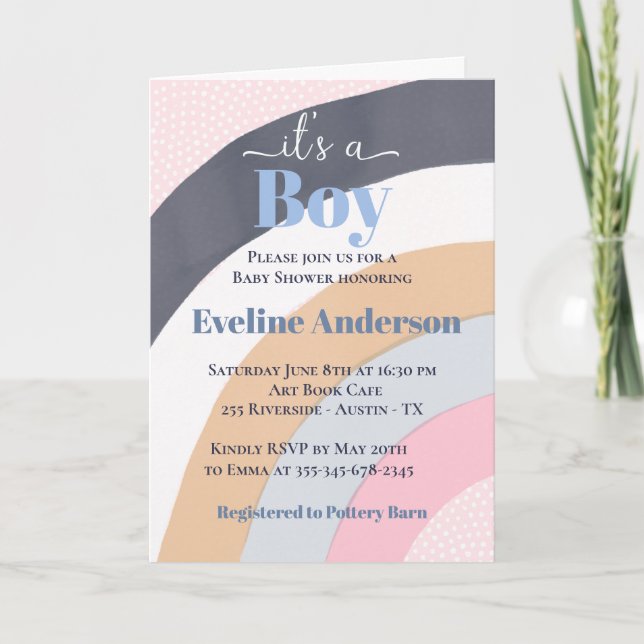 Rainbow Boy Holiday Card (Front)