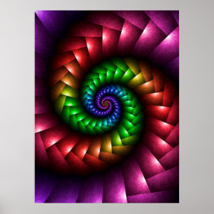Rainbow Braids Poster