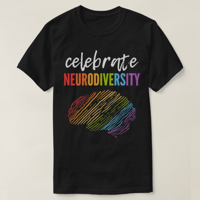 Rainbow Brain Celebrate Neurodiversity Pullover  (Design Front)