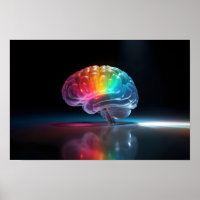 Rainbow Brain Glow Autism Neurodiversity Awareness