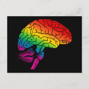 Rainbow Brain Postcard
