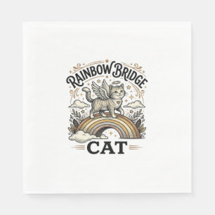 Rainbow Bridge Cat Cat Memorial Rainbow Bridge Vin Napkin