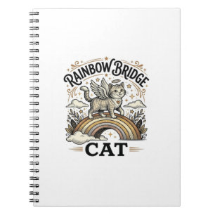 Rainbow Bridge Cat Cat Memorial Rainbow Bridge Vin Notebook