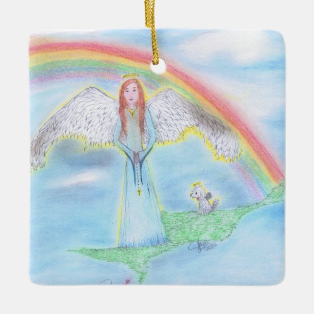 Rainbow bridge  ceramic ornament (Front)