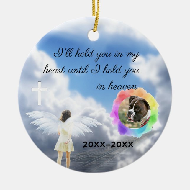 Rainbow Bridge Christmas Ornaments - Pet Sympathy (Front)