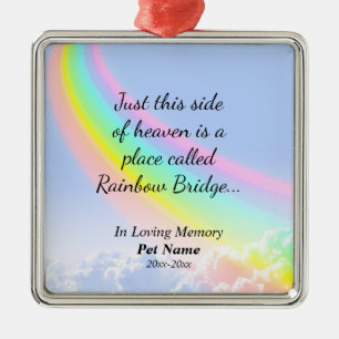 Rainbow Bridge Custom Pet Memorial Ornament