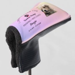 Rainbow Bridge Custom Photo Pet Memorial Putter Golf Head Cover