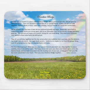 Rainbow Bridge Female Dog Sympathy Mouse Pad