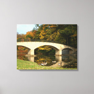 Rainbow Bridge in Fall at Grove City College Canvas Print