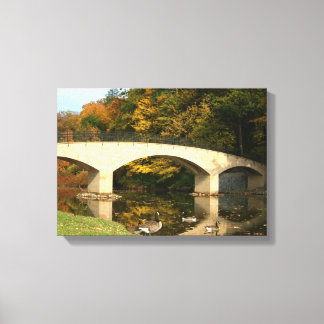 Rainbow Bridge in Fall at Grove City College Canvas Print