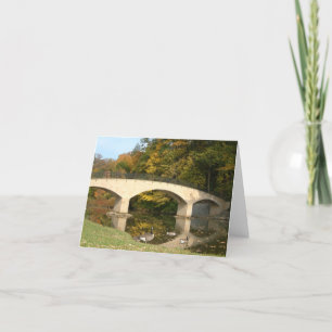 Rainbow Bridge in Fall at Grove City College Card