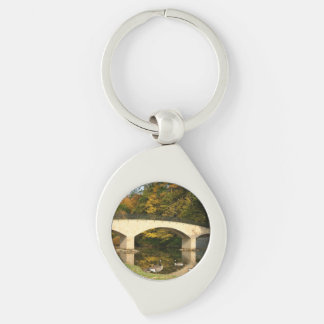 Rainbow Bridge in Fall at Grove City College Key Ring