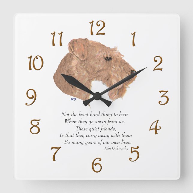 Rainbow Bridge Keepsake Square Wall Clock (Front)