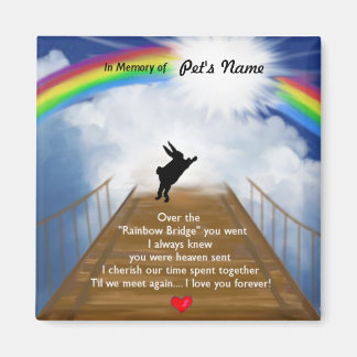 Rainbow Bridge Memorial for Rabbits Magnet