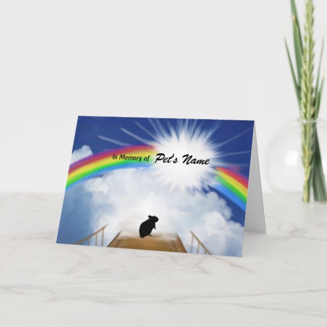 Rainbow Bridge Memorial Poem for Hamsters Card (Front)