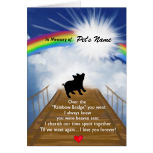 Rainbow Bridge Memorial Poem for Pigs