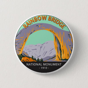 Rainbow Bridge National Monument Utah Vintage  6 Cm Round Badge