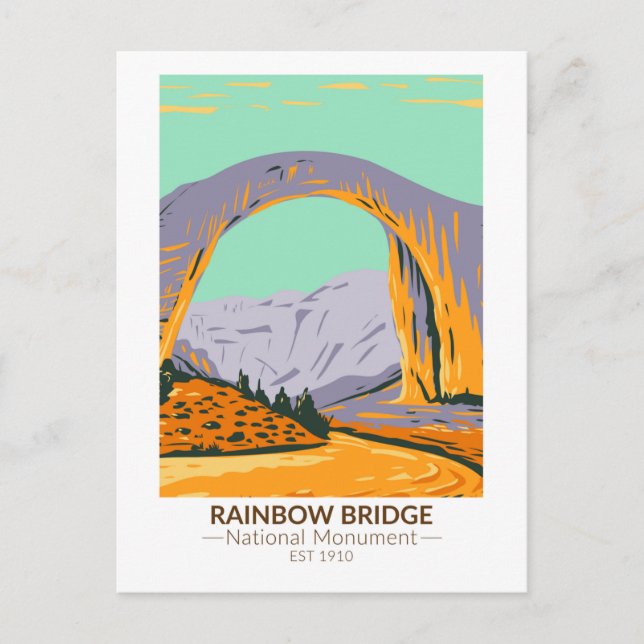 Rainbow Bridge National Monument Utah Vintage Postcard (Front)