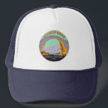 Rainbow Bridge National Monument Utah Vintage Trucker Hat<br><div class="desc">Rainbow Bridge vector artwork design. Rainbow Bridge is often described as the world's highest natural bridge.</div>