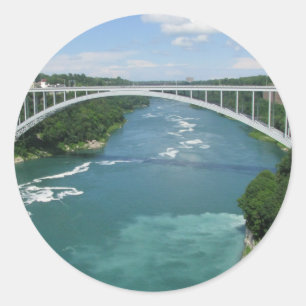 Rainbow Bridge, Niagara Falls Classic Round Sticker