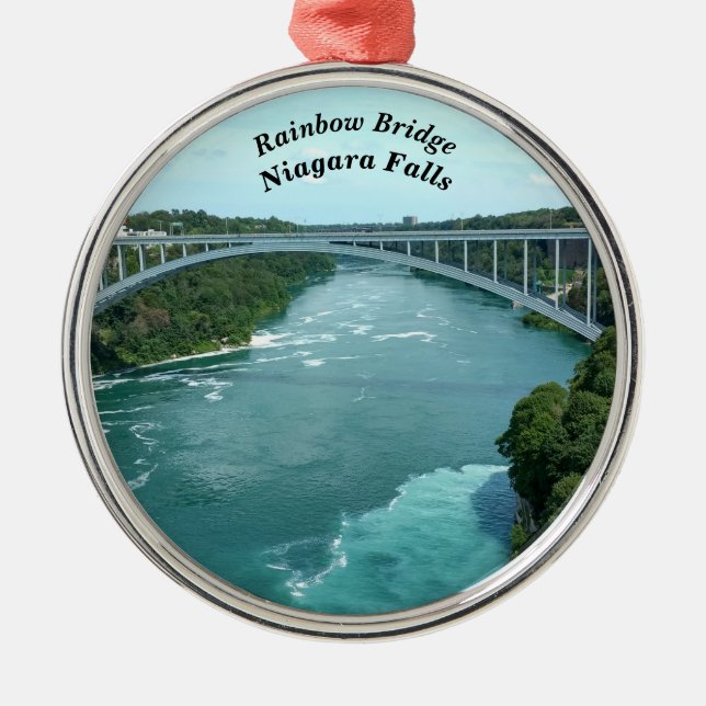 Rainbow Bridge, Niagara Falls Metal Tree Decoration (Front)