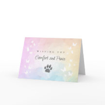 Rainbow Bridge Paw Print Cat Loss Sympathy
