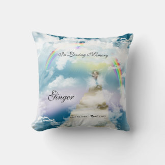 Rainbow Bridge Pet Goat Memorial Cushion