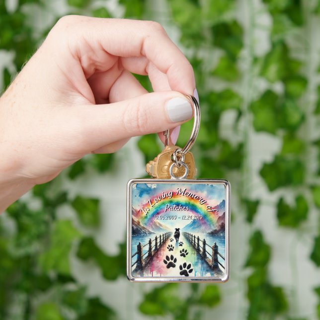 Rainbow Bridge Pet Loss Memory Petal Press Co  Key Ring (Hand)